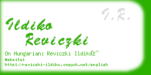 ildiko reviczki business card